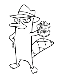 Color online with this game to color users coloring pages coloring pages and you will be able to share and to create your own gallery online. Perry Holding Spy Badge Coloring Page Free Printable Coloring Pages For Kids
