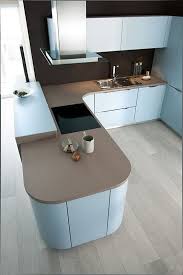 Fresh Clean And Full Of Inspiration This Modern Kitchen Is All Smooth Sleek Lines Rounded Corners And Cur Sleek Kitchen Curved Kitchen Curved Kitchen Units