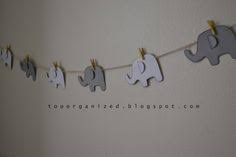 Too Organized Tooorganized Elephant Garland Elephant Garland Neutral Nursery Girl Nursery Boy Elephant Baby Rooms Elephant Garland Elephant Baby Showers