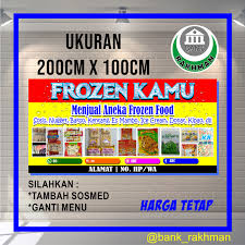 Check spelling or type a new query. Jual Spanduk Banner Frozen Food Ukuran 200cm X 100cm Jakarta Barat Bank Rakhman Tokopedia