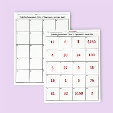 Maneuvering the middle answer key. My Math Resources Evaluating Expressions Order Of Operations Task Cards