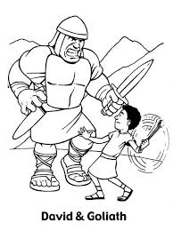 David eventually became king after king saul and jonathan were killed in battle. Davidand Goliath Coloring Pages Kidsuki