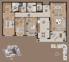 İkisinin de toplam m2'si, balkon ve dış duvarları aynı. Daire Planlari Atrium Terrace Ulasilabilir Luks
