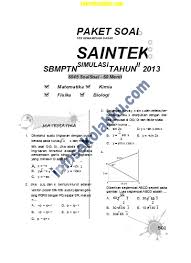 Pembahasan soal sbmptn 2013 fisika 1. Prediksi Soal Sbmptn 2017 Saintek Simulasi 2