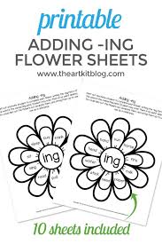 Kids can use all their pens to color in different colors petals, the results are always very cool ! Waldorf Flower Language Arts Coloring Pages Adding Ing Worksheets For Kids Printable Pack Dolch Words The Art Kit