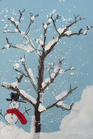 Winterdeko basteln mit kindern winter landschaft ski tannen kunstschnee. Winter Trees By 1st Grade Weihnachten Zeichnen Winterkunst Winter Baume