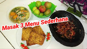 Sambel tomat untuk teman sayur sop. Masak 3 Menu Sederhana Sayur Sop Sambal Bawang Dan Tempe Goreng Youtube
