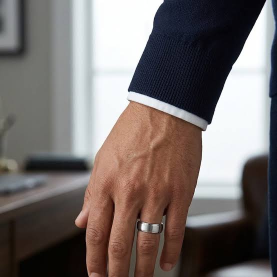 8mm Satin High Polished Round Edge Wedding Band | Platinum | RockHer