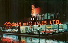 Modern Motor Sales Ltd Montreal Quebec Canada 1959 Car Dealership Dealership Car Buying