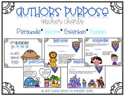 Authors Purpose Easy As Pie Anchor Charts
