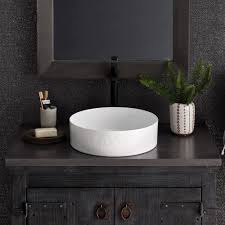 Can be very expensive, needs regular resealing and is prone to scratches and stains. Nativestone Concrete Vanity Top Vessel Sink Cutout With Single Faucet Hole Top Only Overstock 31573172