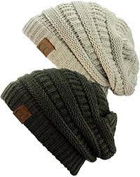 Second, because it was available on amazon prime. C C Trendy Warm Chunky Soft Stretch Cable Knit Beanie Skully 2 Pack Beige Dark Olive At Amazon Women S Clothing Store