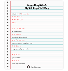 Anda tak mengetahui judul lagu, tapi mengetahui nama penyanyi. Chord Kangen Neng Nickerie Sepine Wengi Iki Neng Kene Aku Ngenteni Kesuwen Suwene Wes Pirang Sasi Neng Nickerie Kowe Aku Nangis Aku Kangen J Lagu Cinta Akustik