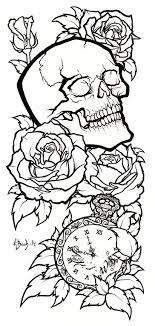 41 human skull brush stamp set for procreate! Skull Tattoo Design Lineart By Blueundine On Deviantart Tattoo Stencil Outline Bull Skull Tattoos Skulls Drawing