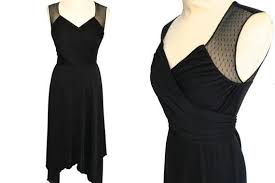 80s Vintage Fine Mesh Draped Wrap Around Asymmetrical Pointed Hem Black Party Dress Occasion Cocktail Dress Little Black Dress Union Made Black Party Dresses Dresses Sequin Cocktail Dress