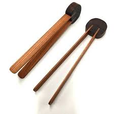 Wood Toaster Tong In Zebrawood Pastry Tongs Finger Food Etsy Zebra Wood Tongs Kitchen Wood