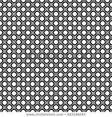 Black And White Squares Background Vector Monochrome Repeat Texture Black White Geometric Seamless Pattern With Circles Rounded Squares Simp Black White Abstract Monochrome Black White