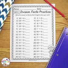 Working With Division Facts This Worksheet Is A Great Review Click The Link In My Profile For Substitute Teacher Lessons Teacher Problems Teachers Curriculum