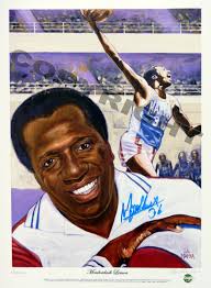 Meadowlark Lemon AUTOGRAPHED 14x18 Harlem Globetrotter Lithograph by Lamar  Hanna