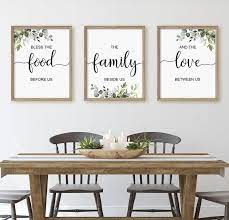 Bless The Food Before Us Prints Home Decor Dining Room Etsy Dinning Room Wall Decor Dining Room Wall Decor Sitting Room Decor