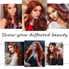Hair color is the pigmentation of hair follicles due to two types of melanin: Buy Auburn Wigs Long Wigs For Women Red Hair Wig Synthetic Copper Red Wig Ginger Hair Wigs Dark Orange Curly Wig Heat Resistant Hair Replacement Cosplay Wig Online In Indonesia B07qgsyknm