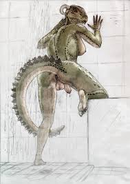 Futa Argonian fucks multiple partners- Futanari orgy