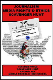Journalism Rights And Ethics Scavenger Hunt Journalism Scavenger Hunt High School Newspaper