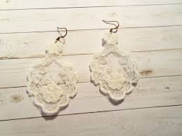 Cream Lace Earrings