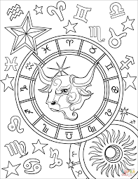 Download or print this amazing coloring page: Taurus Zodiac Sign Super Coloring Zodiac Signs Coloring Pages Zodiac Coloring Pages Love Coloring Pages