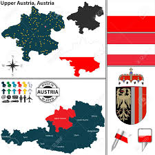 Wappen in österreich bundeswappen • landeswappen: Vektorkarte Von Bundesland Ober Osterreich Mit Wappen Und Lage Am Osterreichischen Karte Lizenzfrei Nutzbare Vektorgrafiken Clip Arts Illustrationen Image 43214452