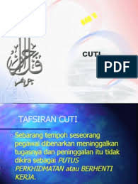 Perintah am 14 (a) bab e : Perintah Am Bab C Cuti