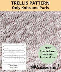 I'm onto my 4th swatch to try to get correct gauge (14 st=4 in) with size 10 needles. Trellis Oh La Lana Knitting Blog