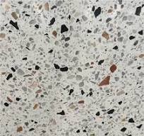 White Terrazzo Stone Slab Customized For Floor Wall Tiles