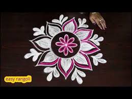 Beautiful Freehand Rangoli Designs With Colors Creative Kolam Designs Muggulu Designs Youtube Colorful Rangoli Designs Rangoli Designs Kolam Designs