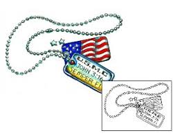 Dog tags are commonly worn around the neck. Tattoo Johnny Dog Tags Tattoos