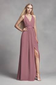 Plunging V Neck Crinkle Chiffon Bridesmaid Dress Style F19837 Steel Blue 22 Chiffon Dress Long Black Bridesmaid Dresses Dresses