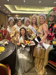 Mrs Japan 2024. Noble queen of the universe Along with Lynn Bautista S  Rufina Villena-Gelston Faith Silva The noble Queen universe 2024 coronation  night