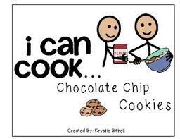 Chocolate Chip Cookies Visual Recipe For Special Education Autism 1 Step Per Page With Symbol Suppo Visual Recipes Chocolate Chip Cookies Special Education