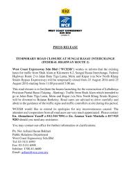 In conjunction with international women's day on 8 march, team gegar has developed a very meaningful video dedicated to all the ladies. Astro Radio Traffic On Twitter Press Release Temporary Road Closure At Sungai Rasau Interchange Federal Highway Route 2