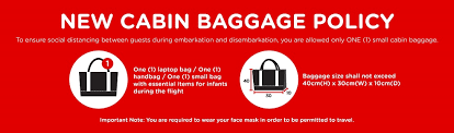 Information on hand luggage, baggage allowance and baggage that is not allowed to be carried on domestic and international flights and applicable allowed weight concept for infant: New Policy Airasia Has Temporarily Banned Wheeled Luggage In Cabin To Facilitate Social Distancing Kl Foodie