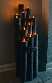Maybe you would like to learn more about one of these? Black Pool Noodles With Painted Black Tea Lights Make A Great Candelabra Halloween Party Decor Diy Halloween Party Diy Easy Halloween Decorations