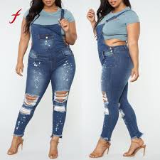 us 9 37 54 off jumpsuits for women 2018 women plus size denim jumpsuit bib hole pants overalls jeans demin trousers rompers womens jumpsuit in