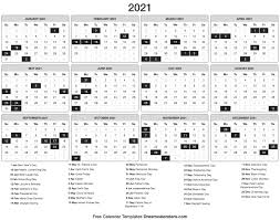 Allows to customize and set first day of the week to monday, saturday or sunday. 2021 Calendar