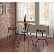 Tavern sets offer you the choice of bar stools with plush leather seating or standard wooden pub chairs with backrests. 3 Piece Pub Table Set You Ll Love In 2021 Visualhunt
