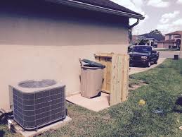 Mounting the slide out trash can cabinet door considerations. How To Build Small Enclosure To Hide Your Garbage Can Outside Youtube