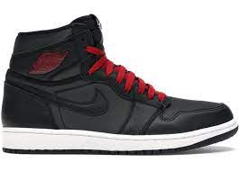 A 2001 retro, the air jordan 1 retro 'bred' 2001 recreates one of the most iconic looks in jordan brand history. Jordan 1 Retro High Black Satin Gym Red 555088 060