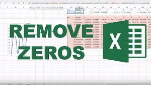 how to remove blank zero values from a graph in excel