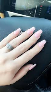 Glitter, baby pink & black long coffin nails press on nails. Light Pink Coffin Nails Pink Acrylic Nails Pink Nails Nail Shapes