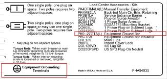 Square d qo 125 amp 24 space 24 circuit indoor main lug plug. What Is The Standard Equipment Ground Bar That Is Used In Any Of The Qo And Homeline Load Centers Faqs Schneider Electric Us