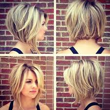 In particular, never wear curly sides which add width to your cheeks. 18 Fresh Layered Short Hairstyles For Round Faces 1 Layered Stacked Bob Haircut Short Hair Styles 2017 Short Hair Styles For Round Faces Thick Hair Styles